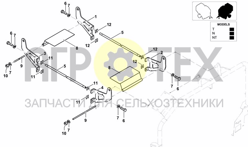 Чертеж HINGE FOR SIDE GUARDS