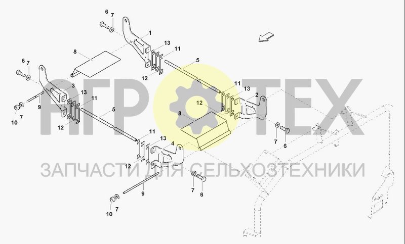 Чертеж HINGE FOR SIDE COVERS