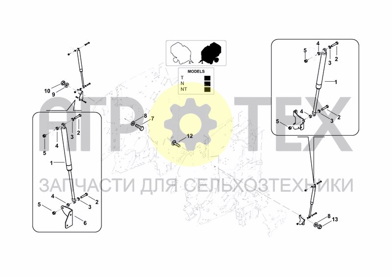 Чертеж PARTS FOR SIDE GUARDS