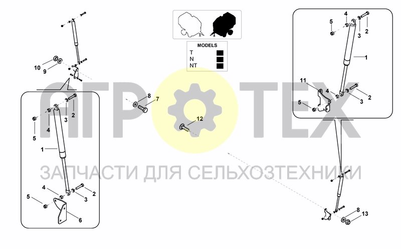 Чертеж PARTS FOR SIDE GUARDS