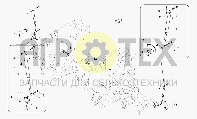 Чертеж PARTS FOR SIDE GUARDS