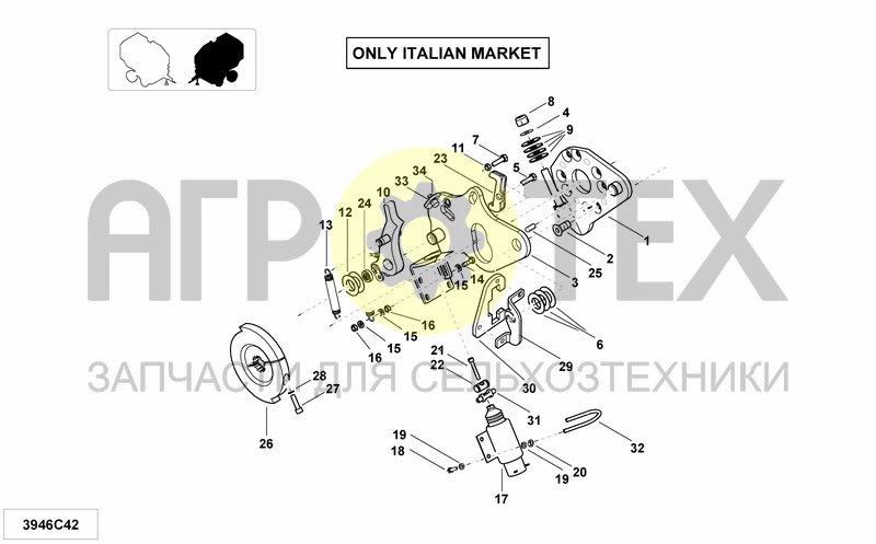 Чертеж SAFETY DEVICE PICKUP L RF SERIES (RAKE FEEDER)