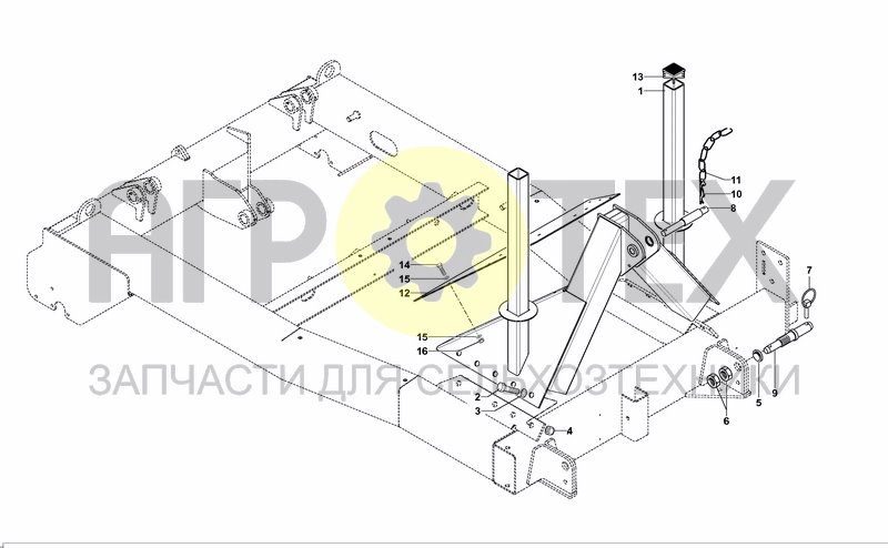 Чертеж THREE POINTS LINKAGE