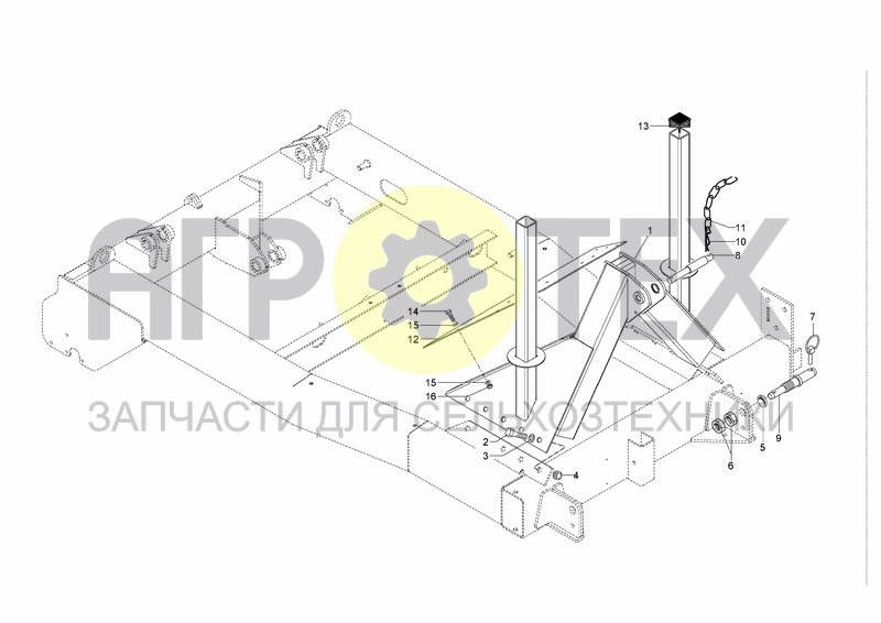 Чертеж THREE POINTS LINKAGE