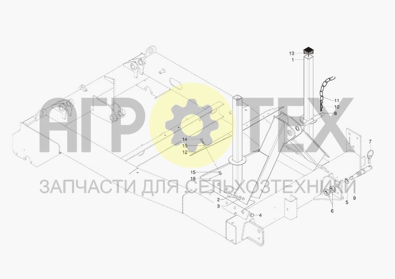 Чертеж THREE POINTS LINKAGE