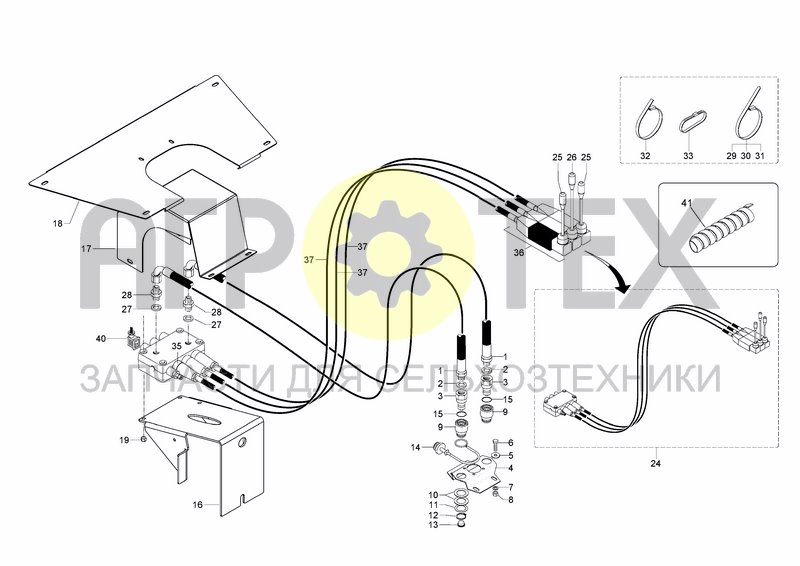 Чертеж HYDRAULIC SYSTEM