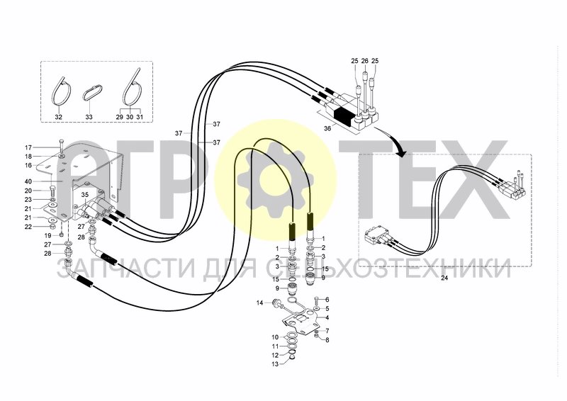 Чертеж HYDRAULIC SYSTEM