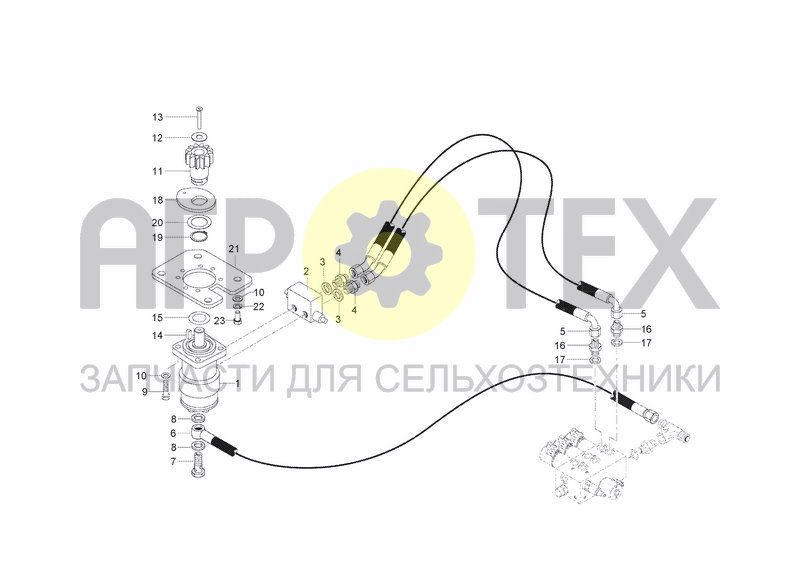 Чертеж HYDRAULIC SYSTEM - TABLE ROTATION