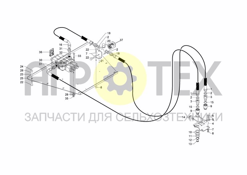 Чертеж HYDRAULIC SYSTEM