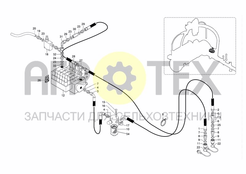 Чертеж HYDRAULIC SYSTEM