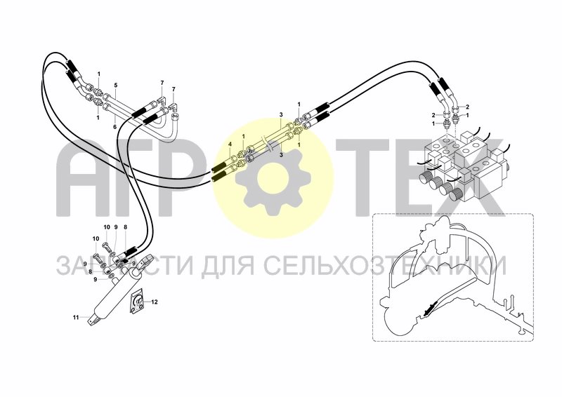 Чертеж HYDRAULIC SYSTEM