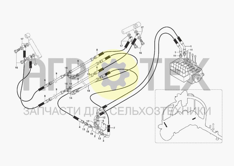 Чертеж HYDRAULIC SYSTEM