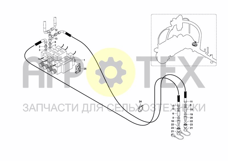 Чертеж HYDRAULIC SYSTEM