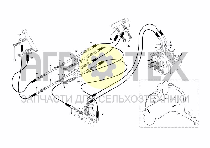 Чертеж HYDRAULIC SYSTEM