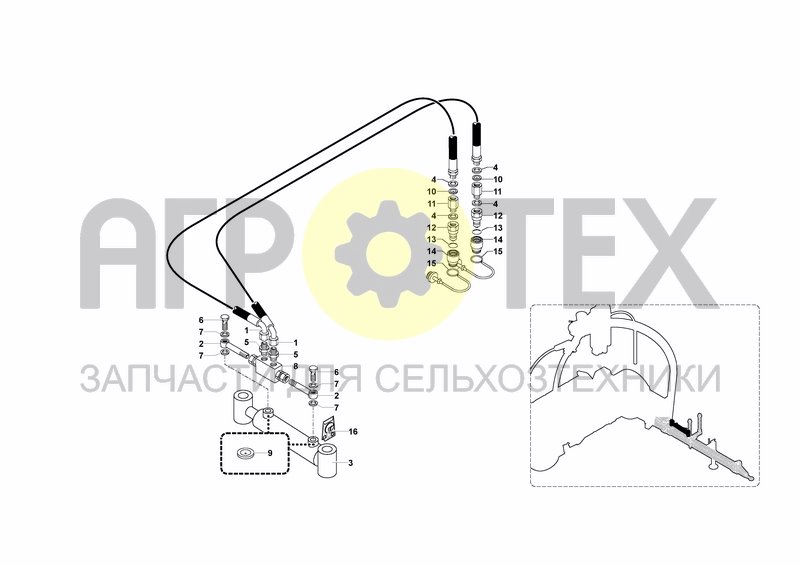 Чертеж HYDRAULIC SYSTEM