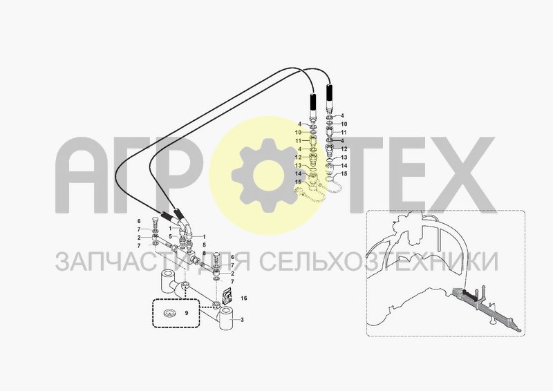 Чертеж HYDRAULIC SYSTEM