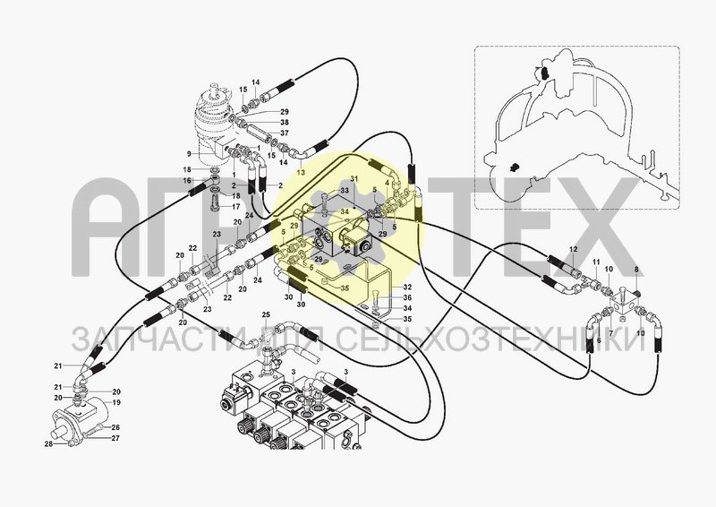 Чертеж HYDRAULIC SYSTEM