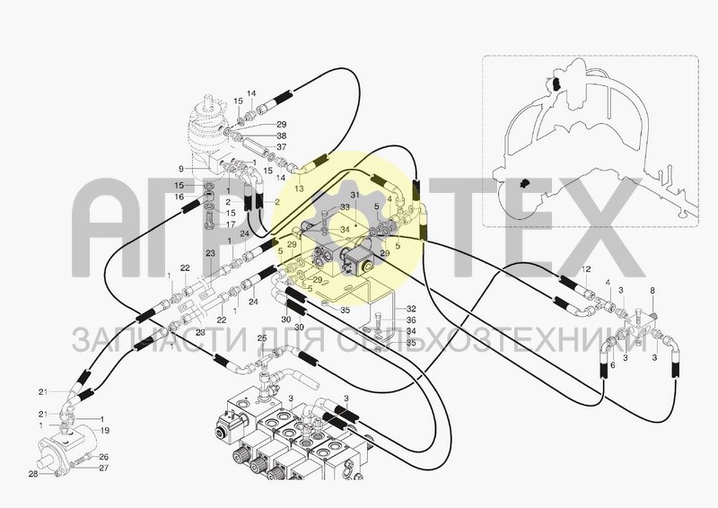 Чертеж HYDRAULIC SYSTEM