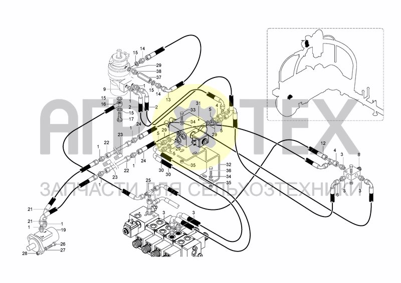 Чертеж HYDRAULIC SYSTEM