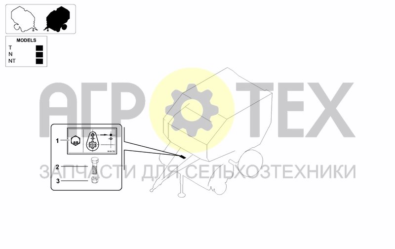 Чертеж SHEAR BOLTS FOR PTO DRIVE SHAFT