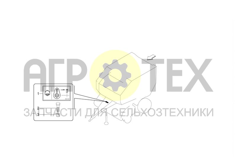 Чертеж SHEAR BOLT FOR PTO DRIVE SHAFT