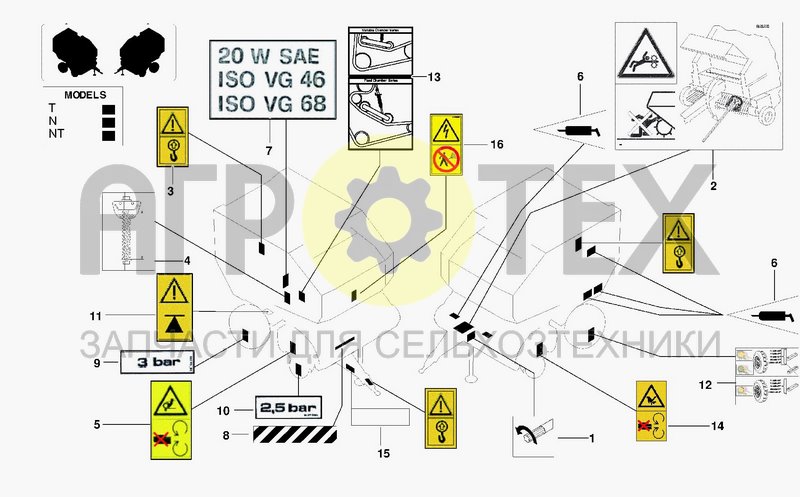 Чертеж DECALS FOR FRONT AREA