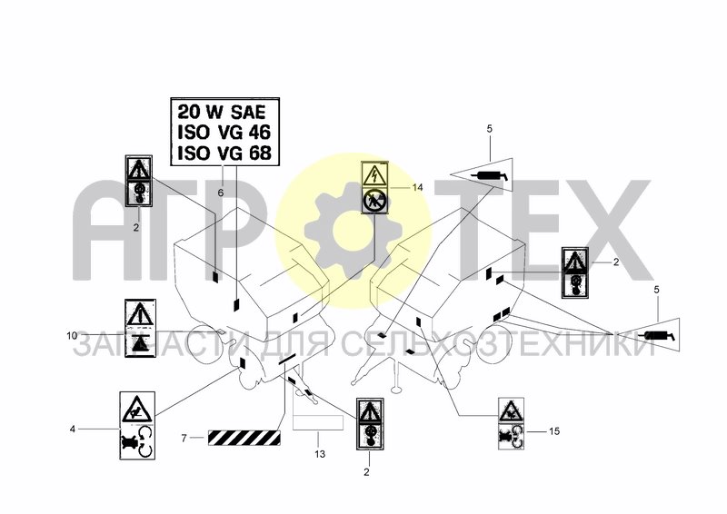 Чертеж DECALS FOR FRONT AREA