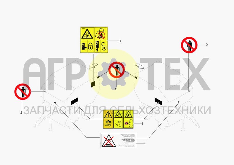 Чертеж DECALS FOR FRONT AND SIDE AREA GUARDS