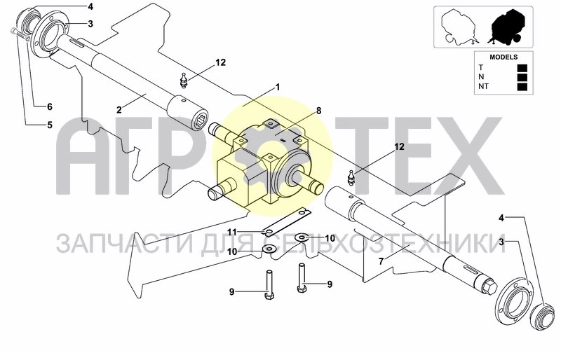 Чертеж FRONT BAR & GEAR BOX