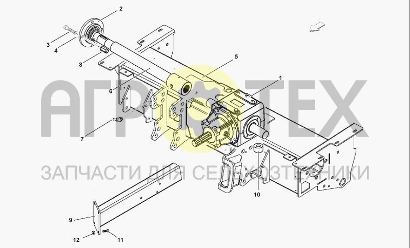 Чертеж FRONT BAR & GEAR BOX