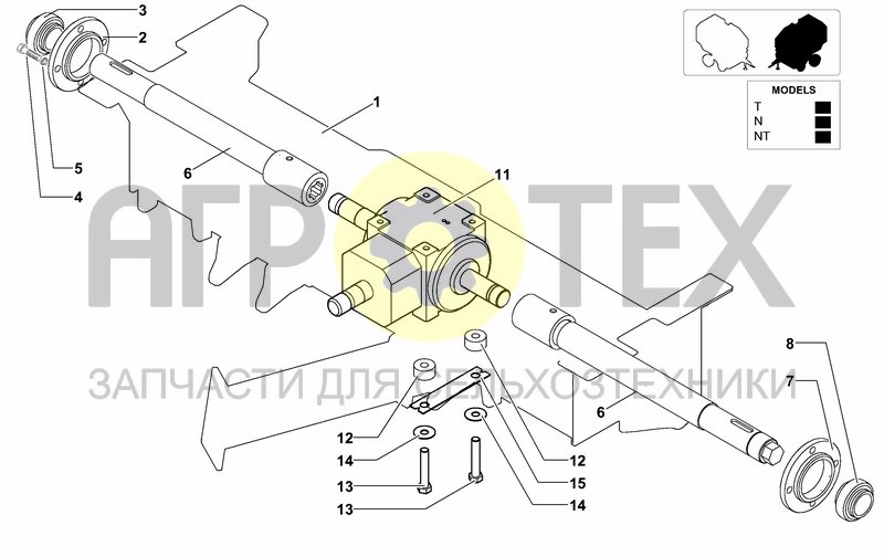 Чертеж FRONT BAR & GEAR BOX