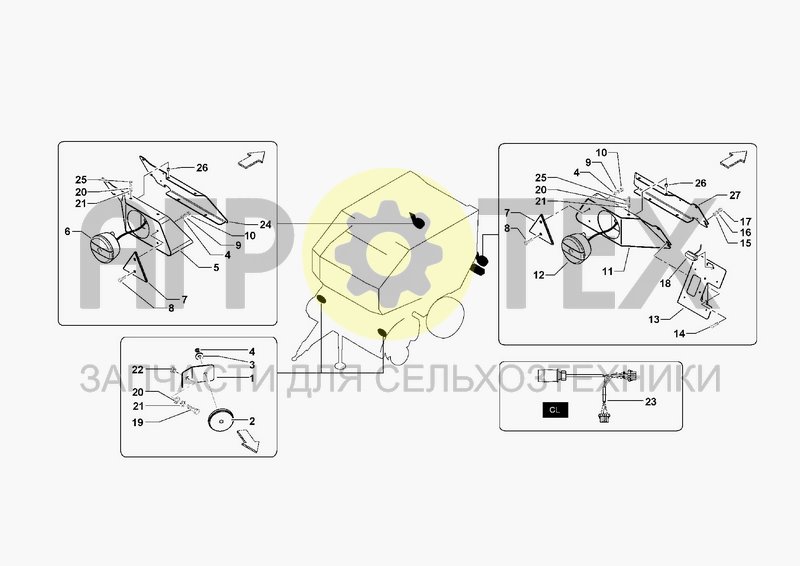 Чертеж REFLECTORS & PLATE SUPPORT