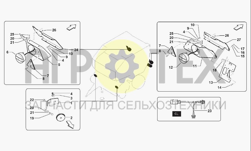 Чертеж REFLECTORS AND PLATE SUPPORT