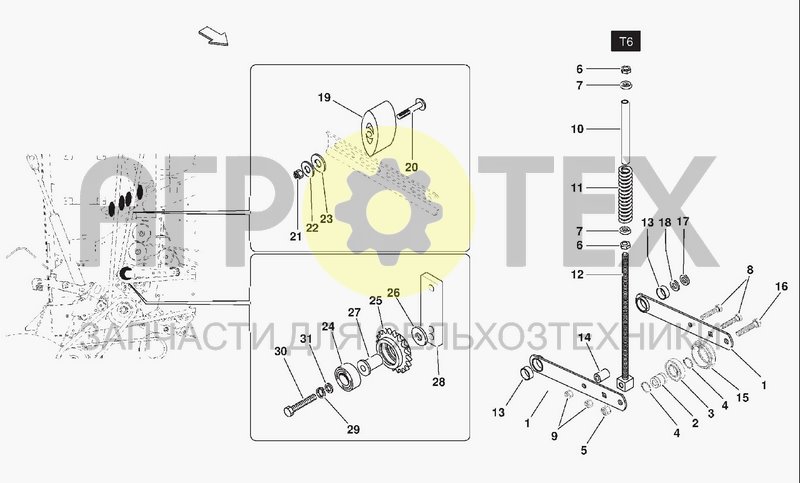 Чертеж TRANSMISSION RH COUNTERSHAFT