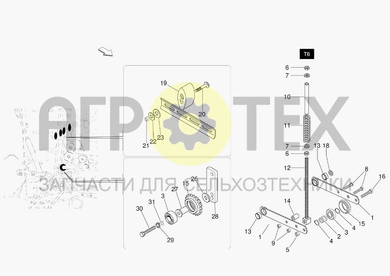 Чертеж TRANSMISSION RH COUNTERSHAFT