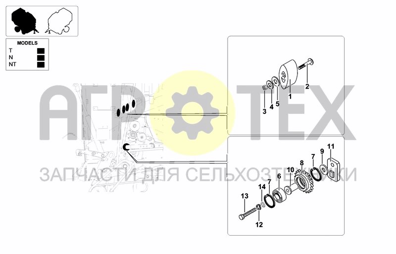 Чертеж TRANSMISSION RH COUNTERSHAFT