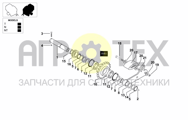 Чертеж LEFT HAND SIDE TRANSMISSION TENSIONE