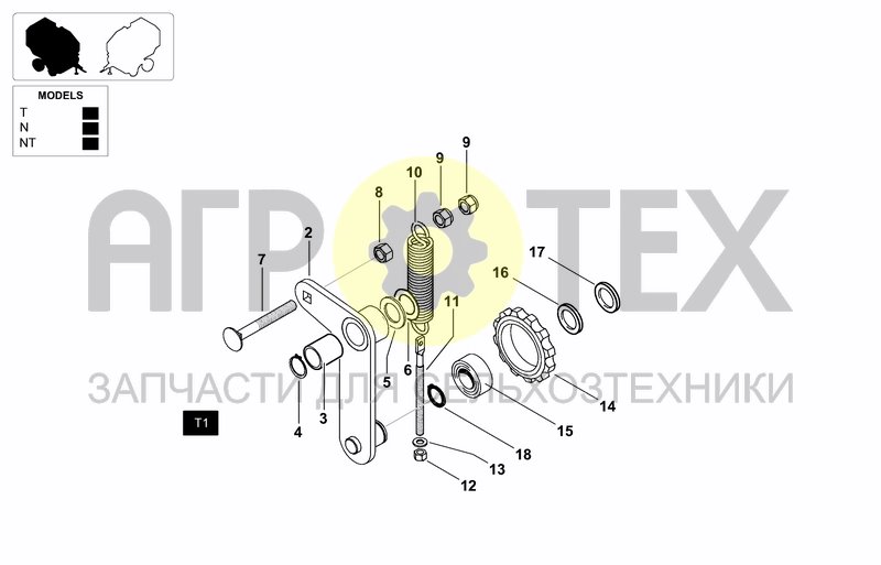 Чертеж TRANSMISSION ROLLER R2-F