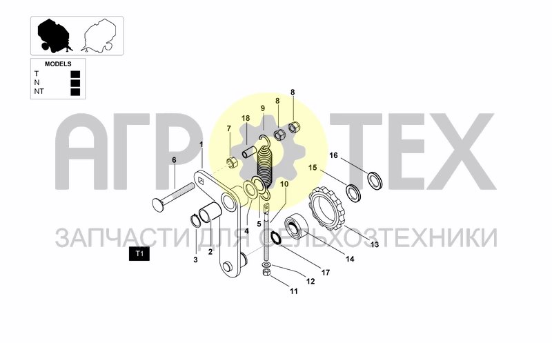 Чертеж TRANSMISSION ROLLER R2-F