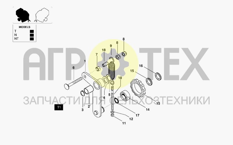 Чертеж TRANSMISSION ROLLER R2-F