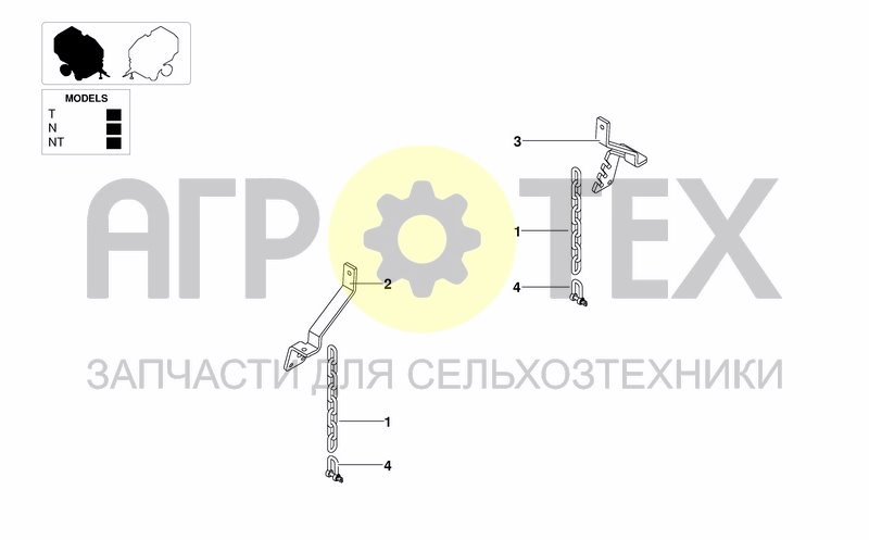 Чертеж PICKUP SUPPORT CHAINS