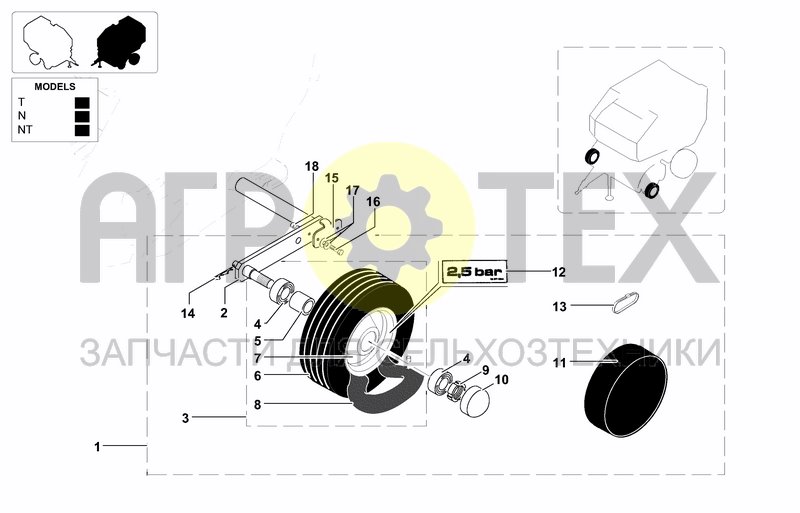 Чертеж PICKUP WHEELS