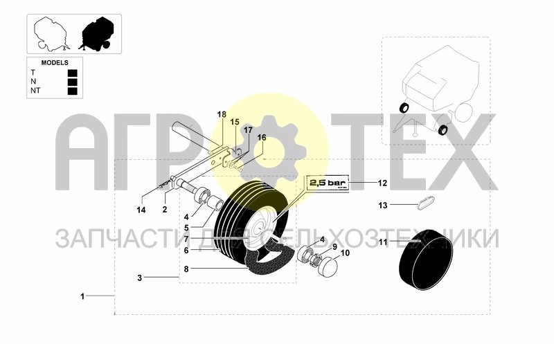 Чертеж PICKUP WHEELS