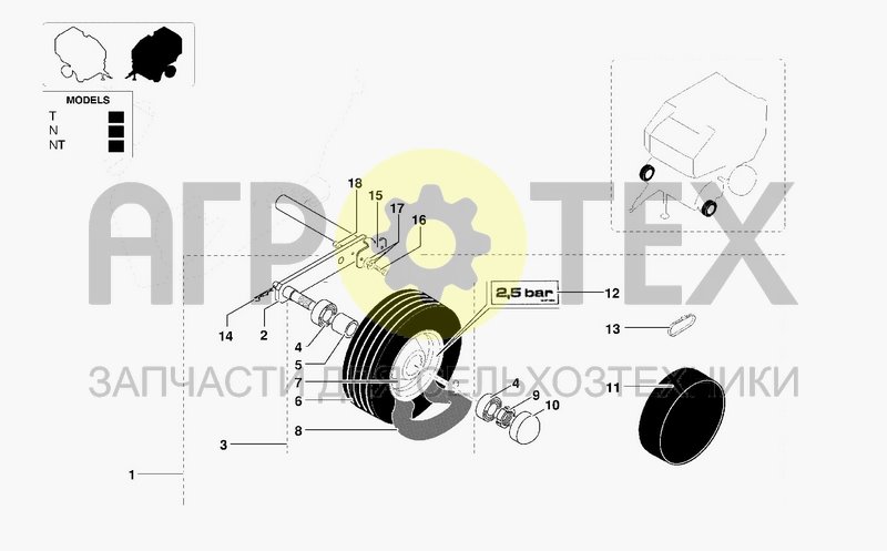 Чертеж PICKUP WHEELS