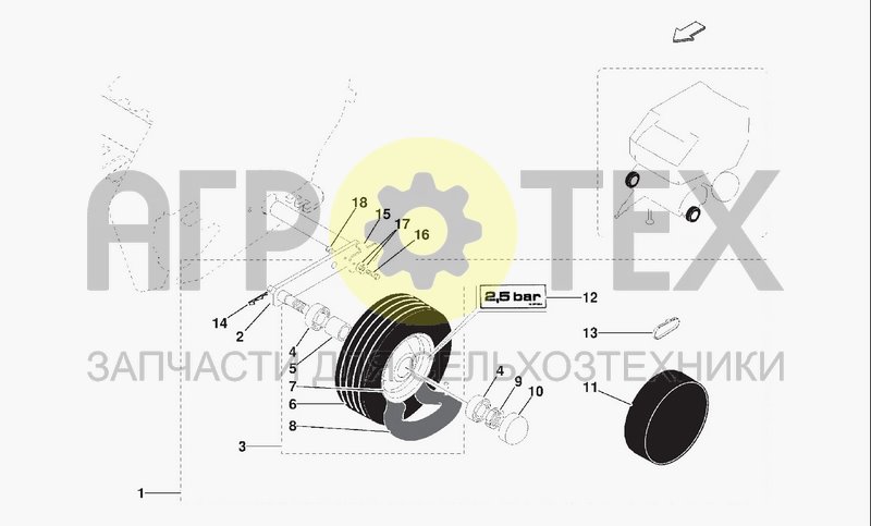 Чертеж PICKUP WHEELS