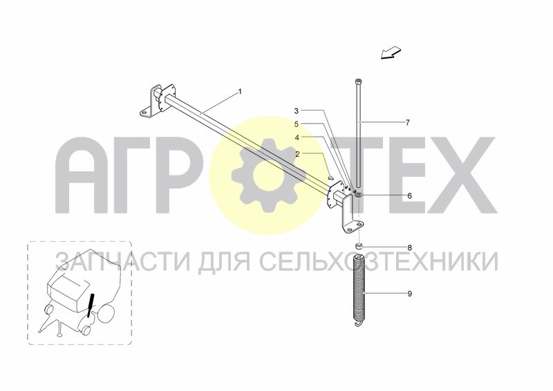 Чертеж PICKUP SUSPENSION SPRING AND BAR