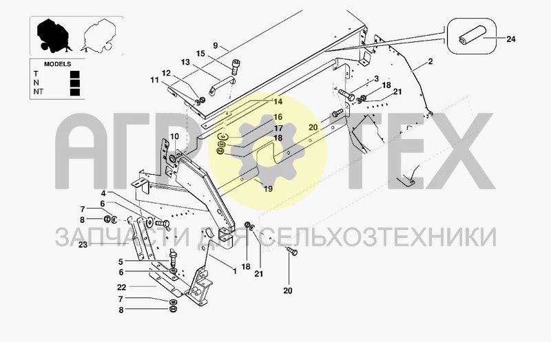 Чертеж FRONT FRAME/BINDING UNITS GUARDS