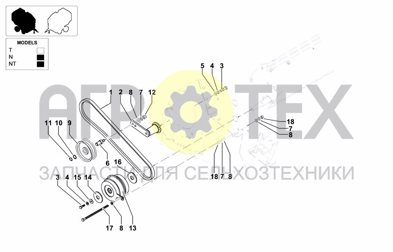 Чертеж COMMON TRANSMISSION FOR NET BINDING UNIT