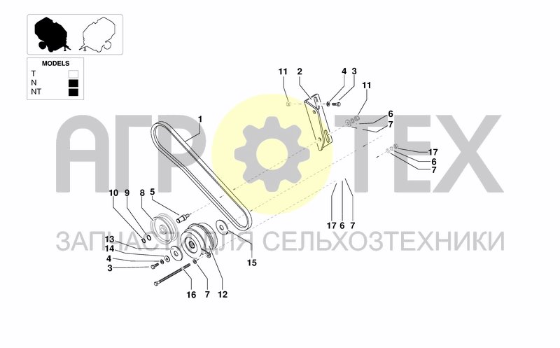 Чертеж COMMON TRANSMISSION FOR NET BINDING UNIT