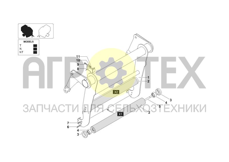 Чертеж BELT TENSIONER X1-X2